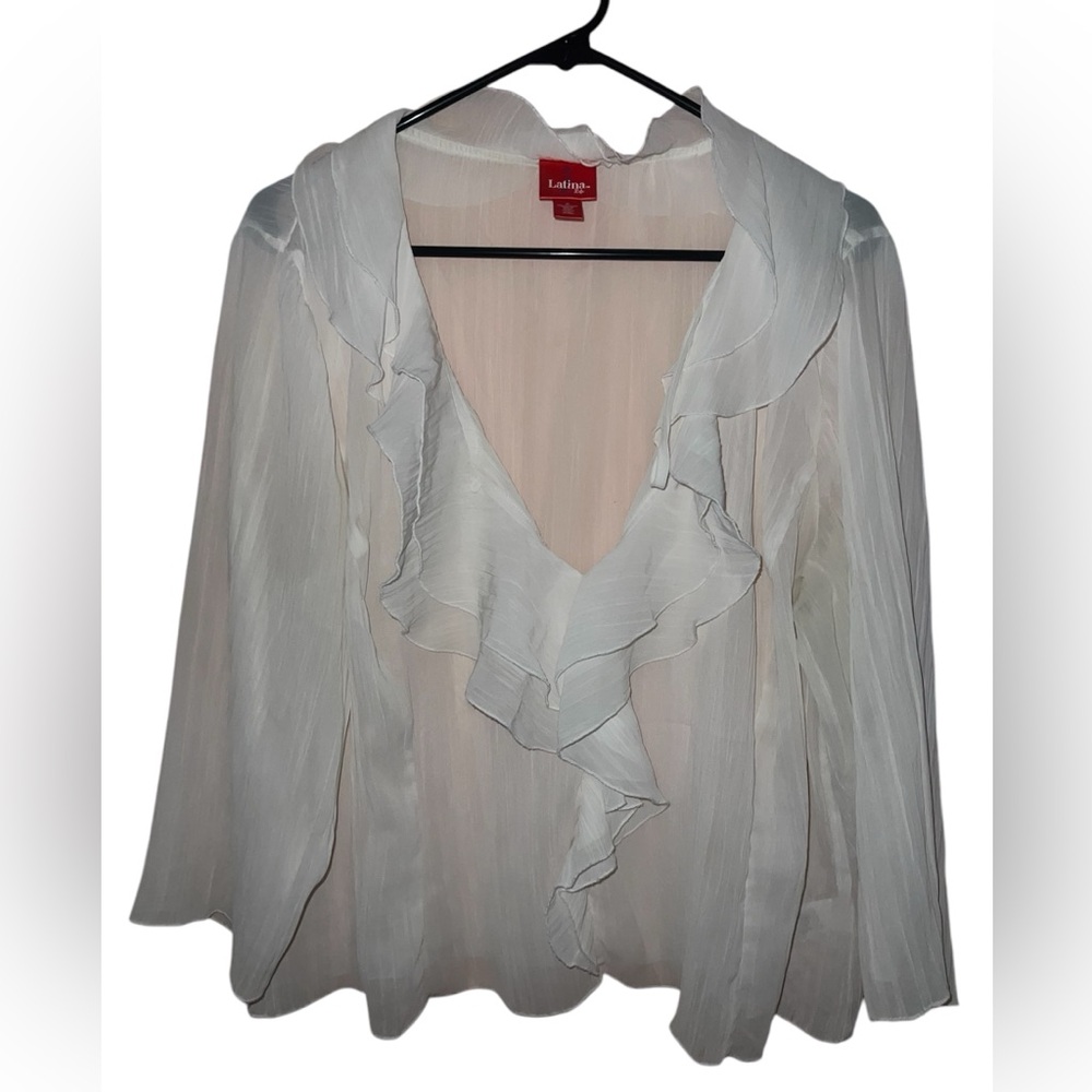 White Ruffled Blouse